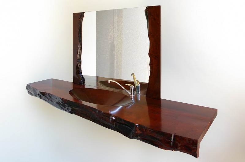 Wood sink from solid alder №2