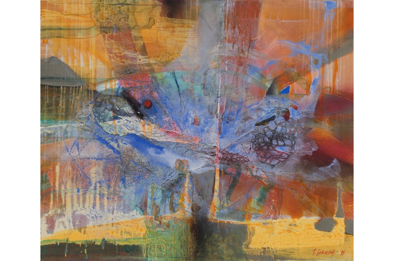 Le début - Peinture abstraite par Peter Bajlekov