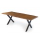 Esstisch aus massivem Eichenholz mit Live Edge №2401
