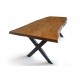 Esstisch aus massivem Eichenholz mit Live Edge №2401