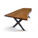 Esstisch aus massivem Eichenholz mit Live Edge №2401